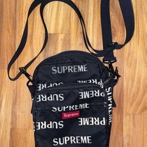 Supreme 3M Reflective Repeat Shoulder Bag Black 100% Authentic